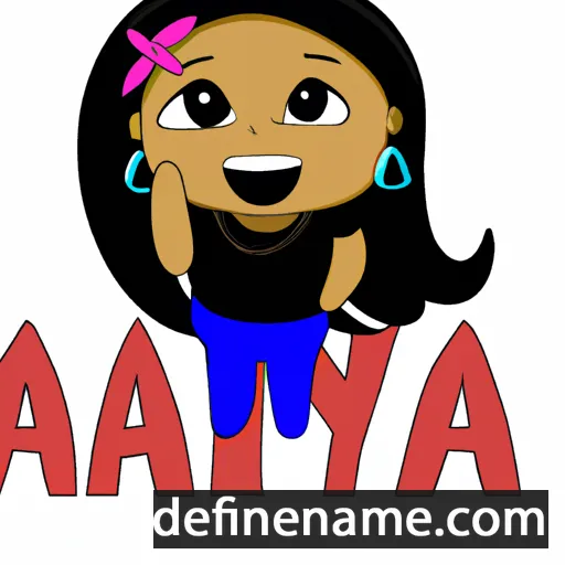 cartoon of the name Anaya