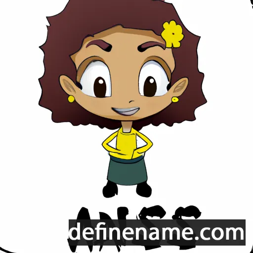 cartoon of the name Anissa