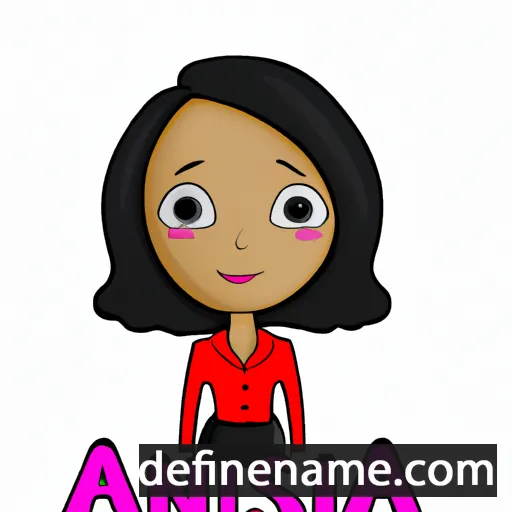 cartoon of the name Anissa