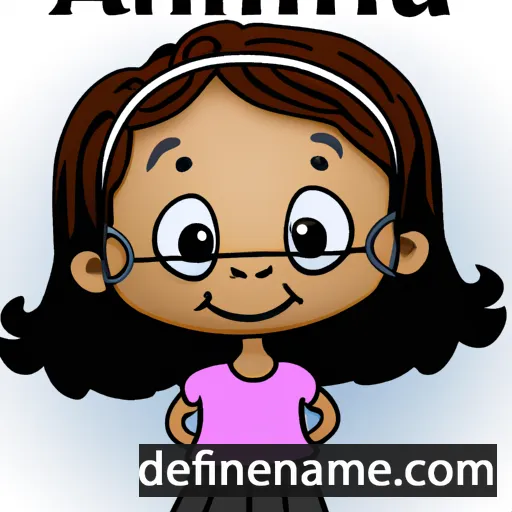 cartoon of the name Anitha