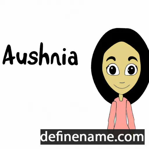 cartoon of the name Anusha