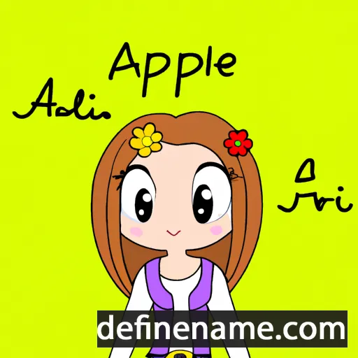 cartoon of the name Aprile