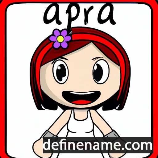 cartoon of the name Aprilia