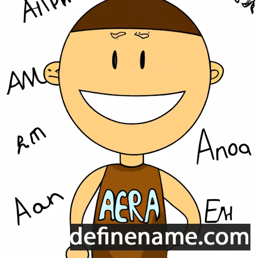 cartoon of the name Arena