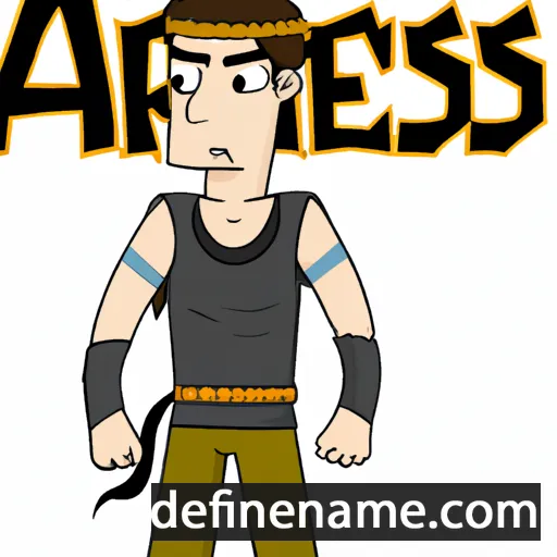 cartoon of the name Ares