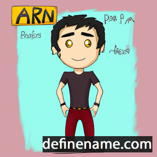 cartoon of the name Arian