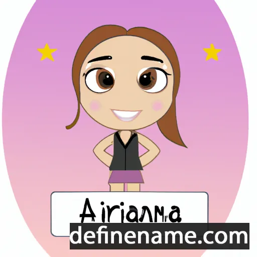 cartoon of the name Ariana