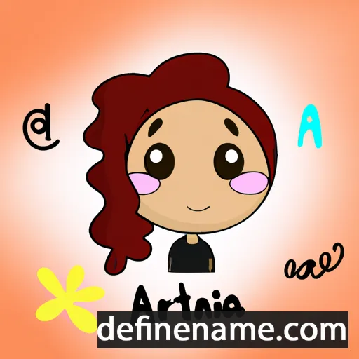 cartoon of the name Ariana