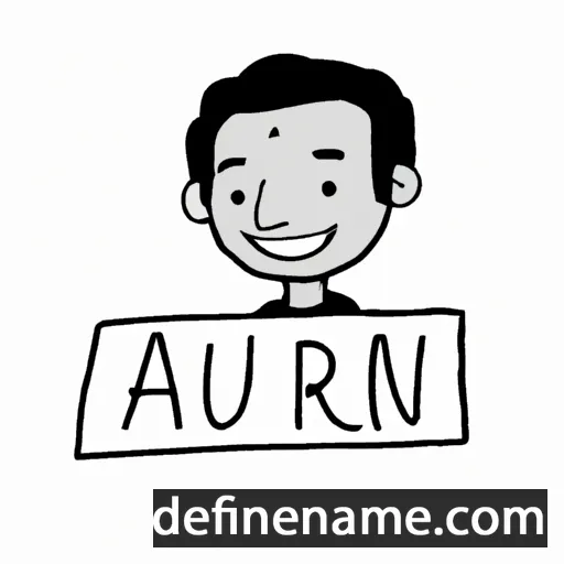 cartoon of the name Arun