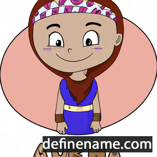 cartoon of the name Aruna