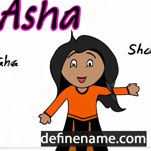 Asjha cartoon