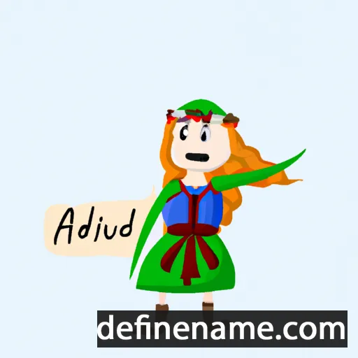 Auðhildr cartoon