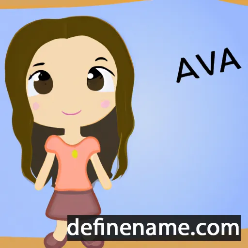 cartoon of the name Ava