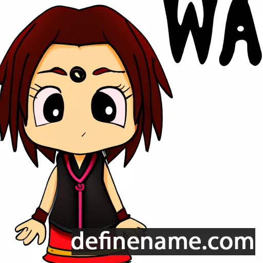 cartoon of the name Awa