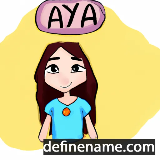 cartoon of the name Aya