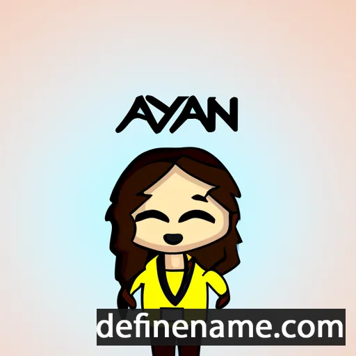 cartoon of the name Ayan