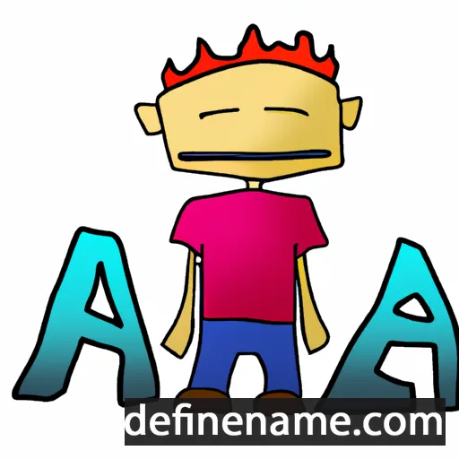 cartoon of the name Aza