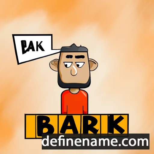 cartoon of the name Bakar