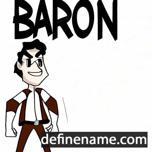 cartoon of the name Barron