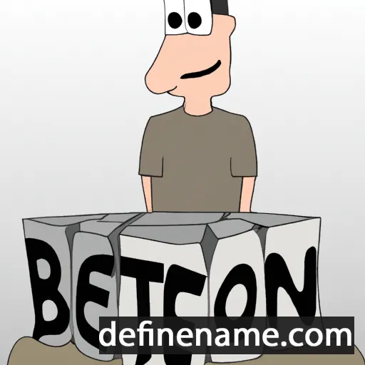 cartoon of the name Beton