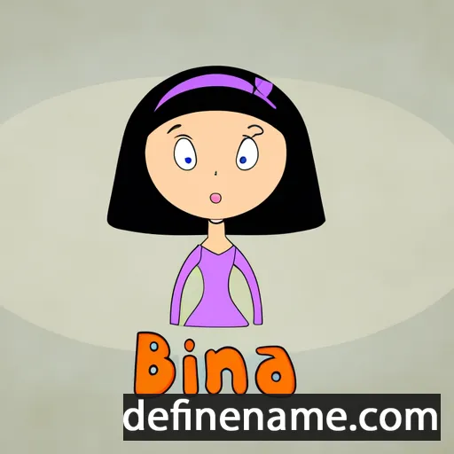 cartoon of the name Bina