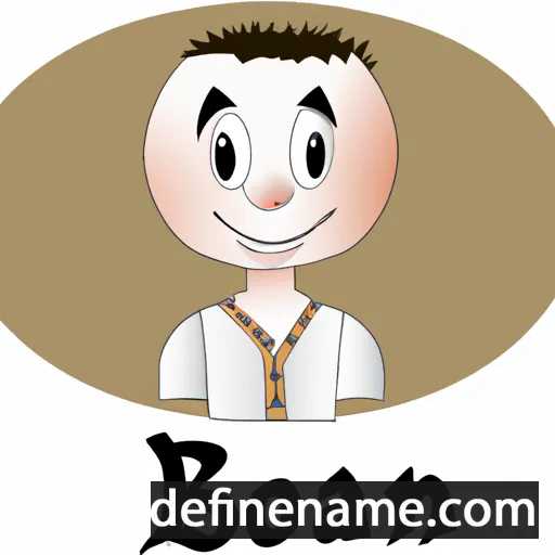 cartoon of the name Bojan