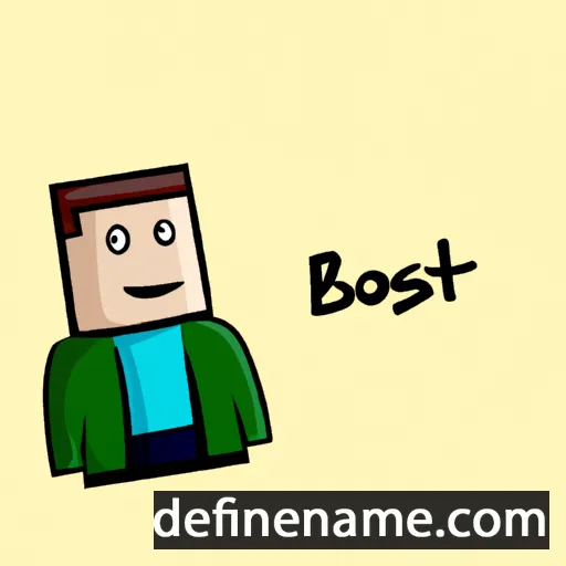 cartoon of the name Bosten