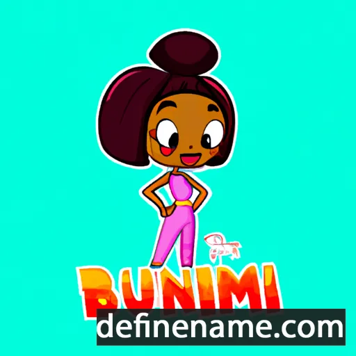 cartoon of the name Bunmi