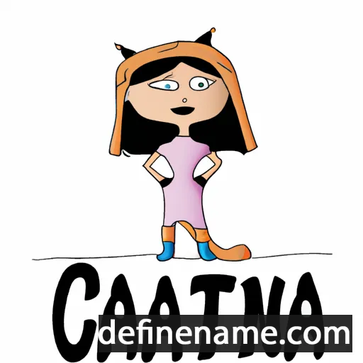 cartoon of the name Catina