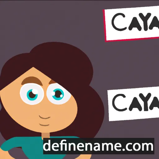 cartoon of the name Caya