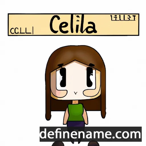 Cecilía cartoon