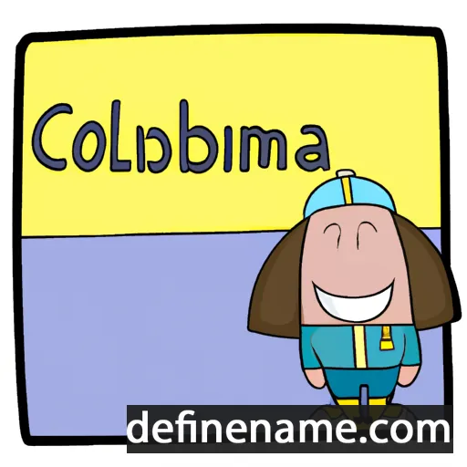 cartoon of the name Columbia