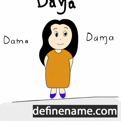 cartoon of the name Damya