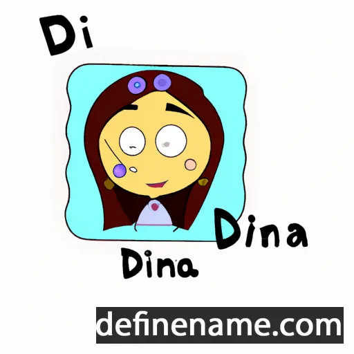 cartoon of the name Dina