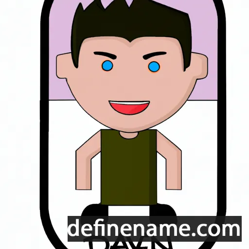 cartoon of the name Daven