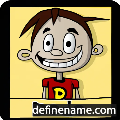 cartoon of the name De