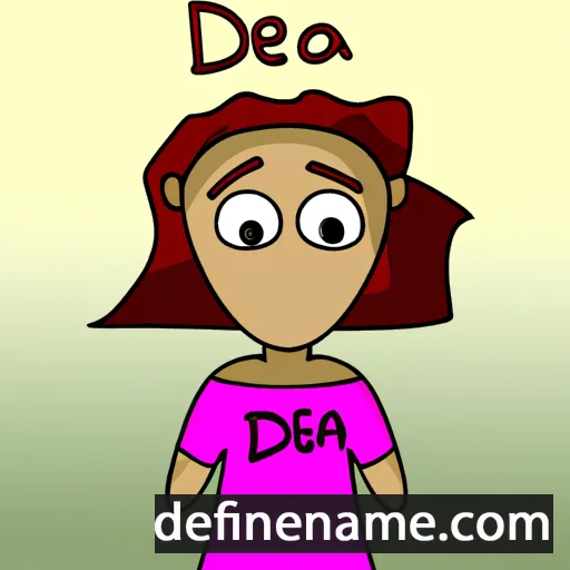 cartoon of the name Dea