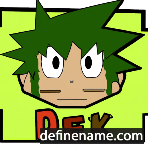 cartoon of the name Deku