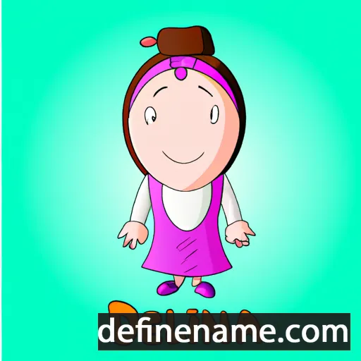 cartoon of the name Delina