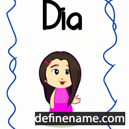 cartoon of the name Dia