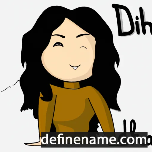 cartoon of the name Diah