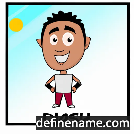 cartoon of the name Dishan