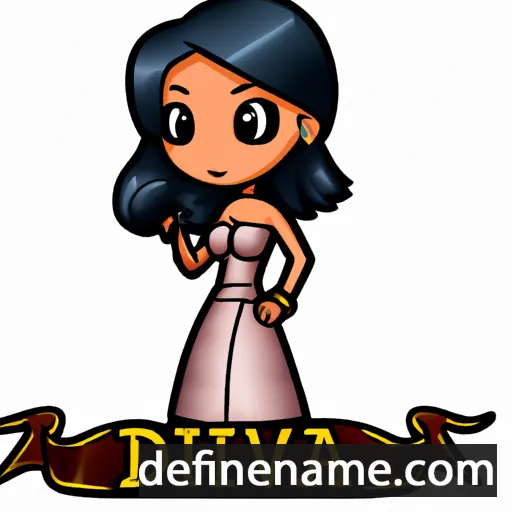 cartoon of the name Divina