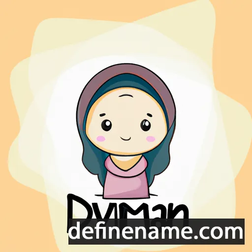 cartoon of the name Diyana