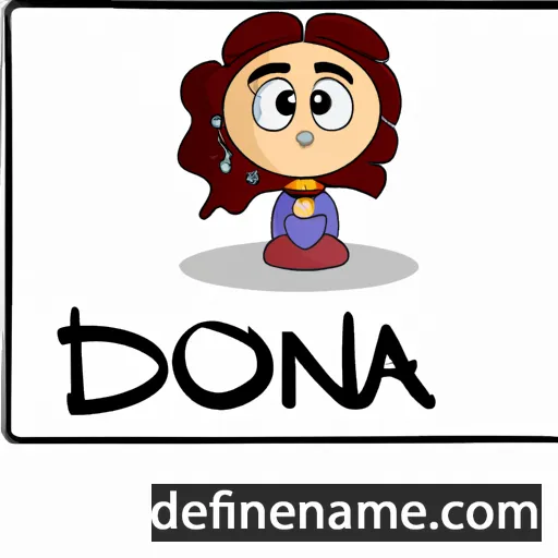 cartoon of the name Donia