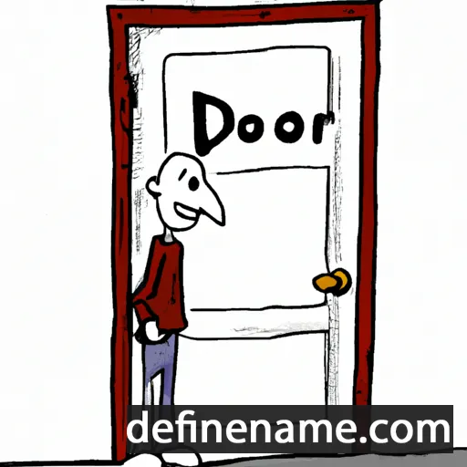 cartoon of the name Door