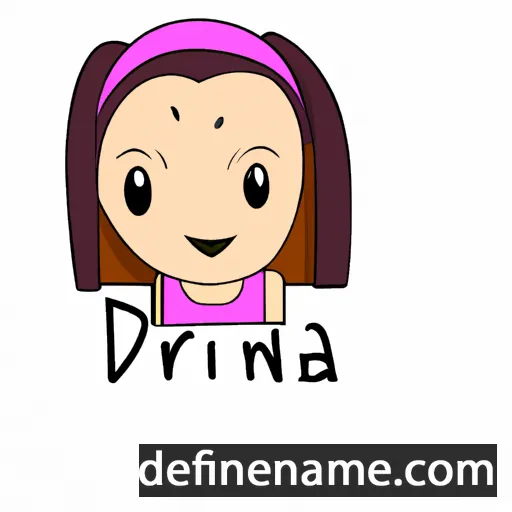 cartoon of the name Drina