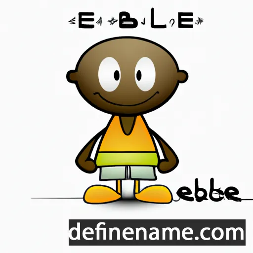 cartoon of the name Ebele