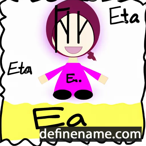 cartoon of the name Eia