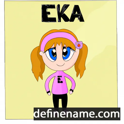 cartoon of the name Elika